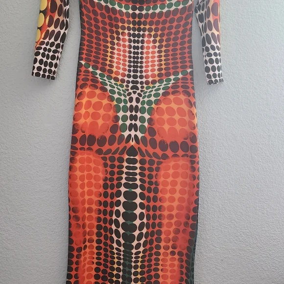 Colorful Geometric Maxi Dress - Picture 3 of 3